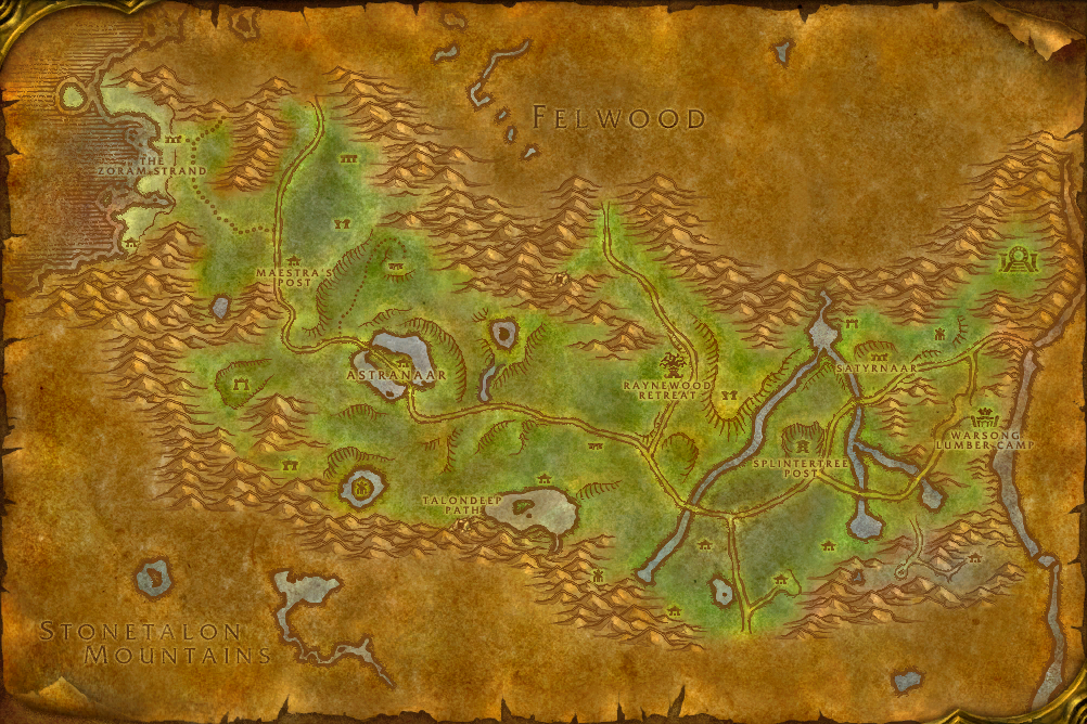 Ashenvale local map
