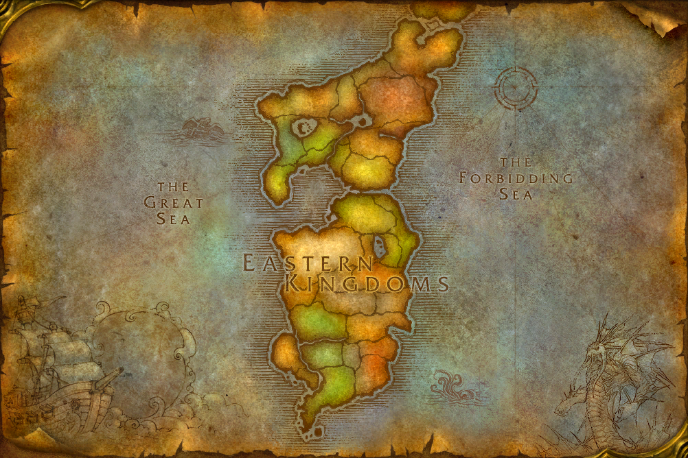 Classic Eastern Kingdoms continent map