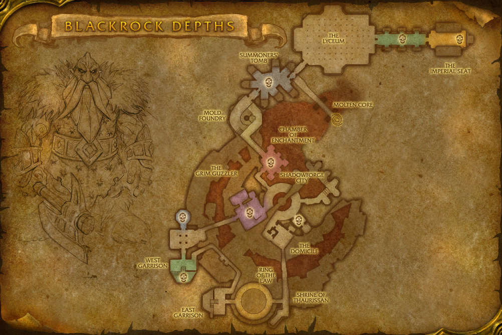 Blackrock Depths · Shadowforge City local map