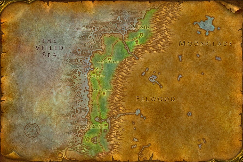 Darkshore local map