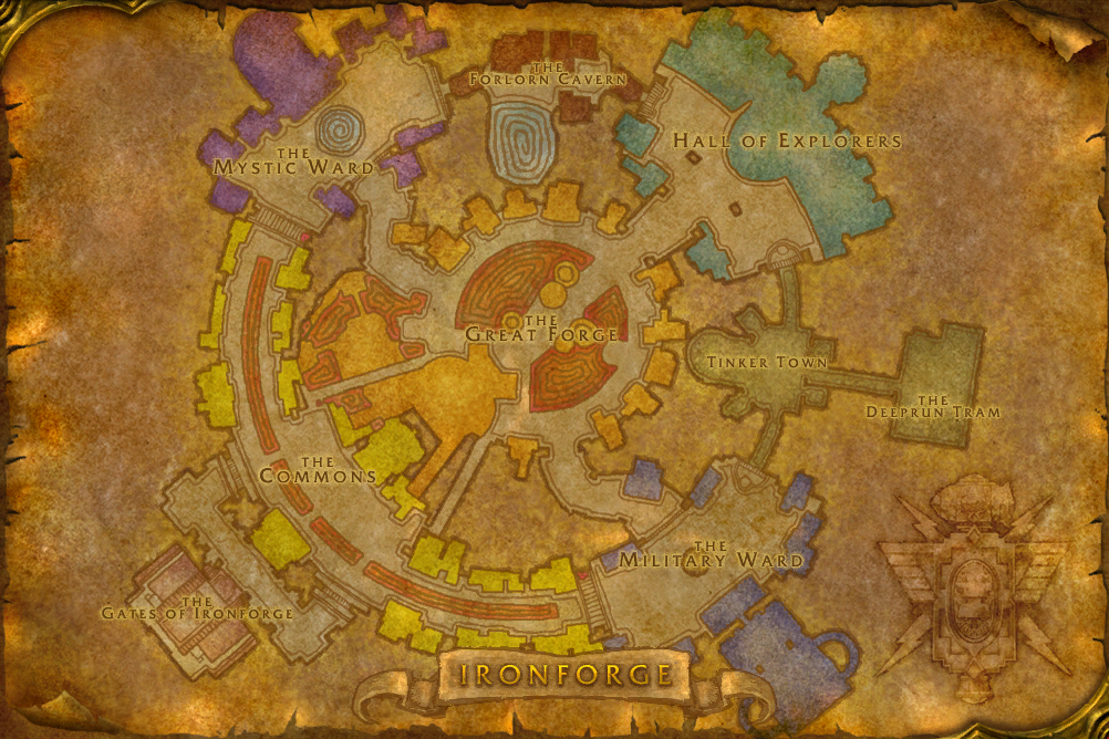 Ironforge local map