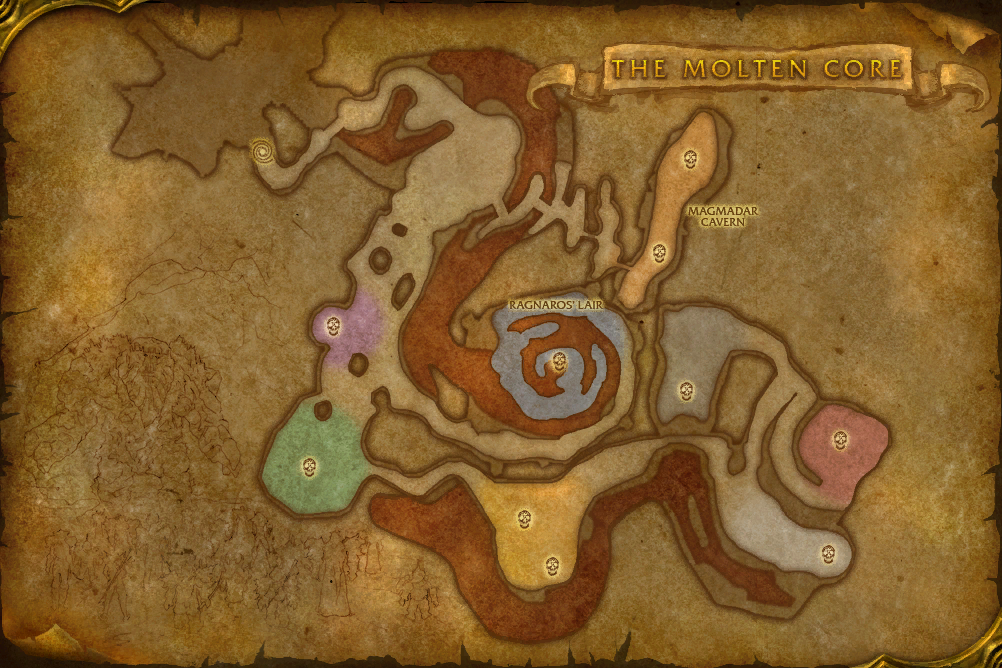 Molten Core local map