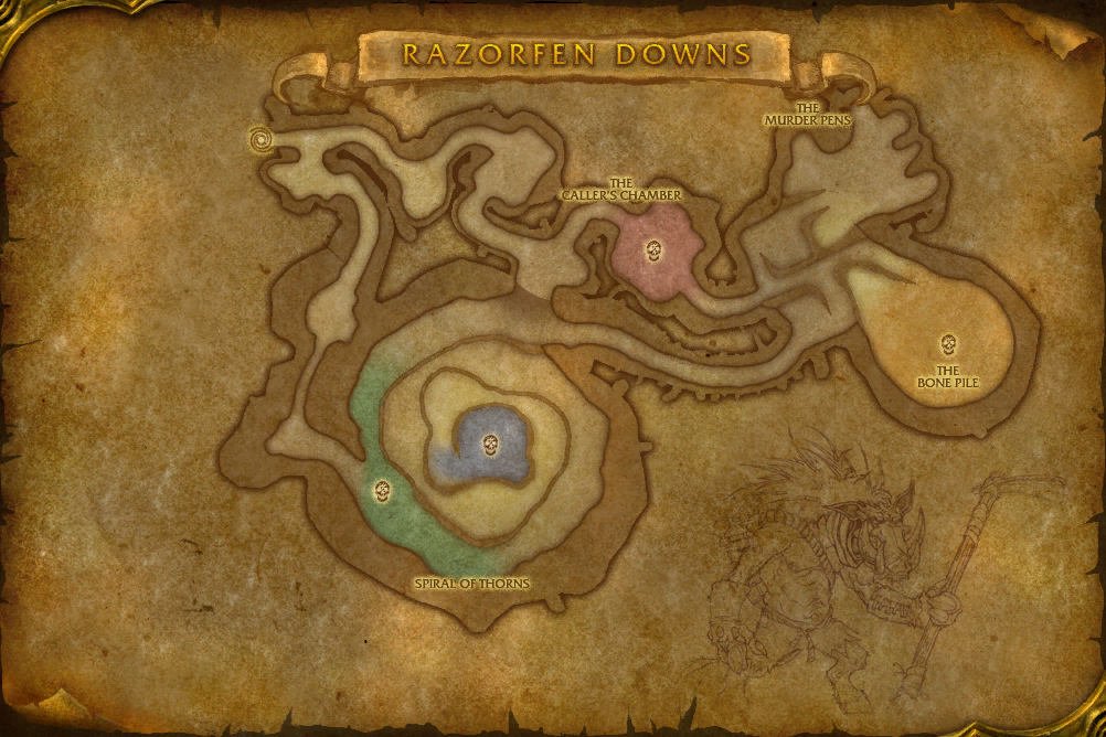 Razorfen Downs local map