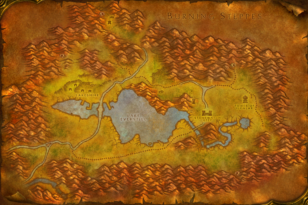 Redridge Mountains local map