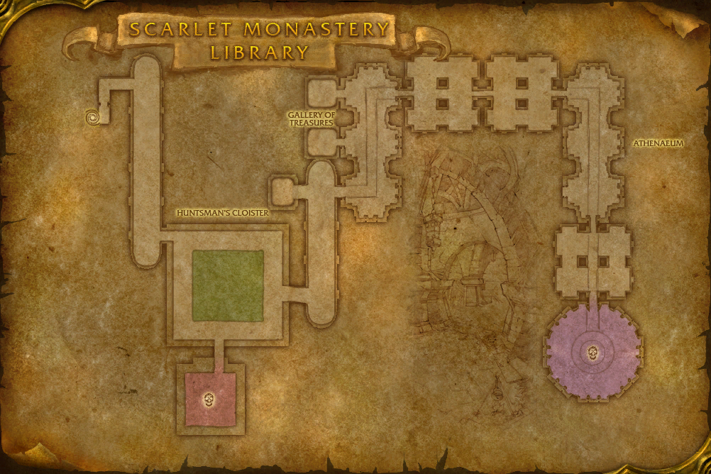 Scarlet Monastery · Library local map