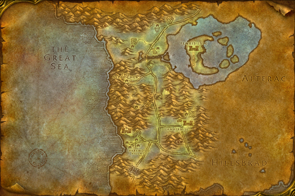 Silverpine Forest local map