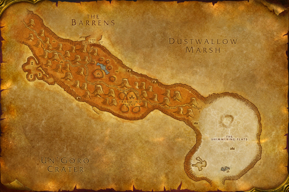 Thousand Needles local map
