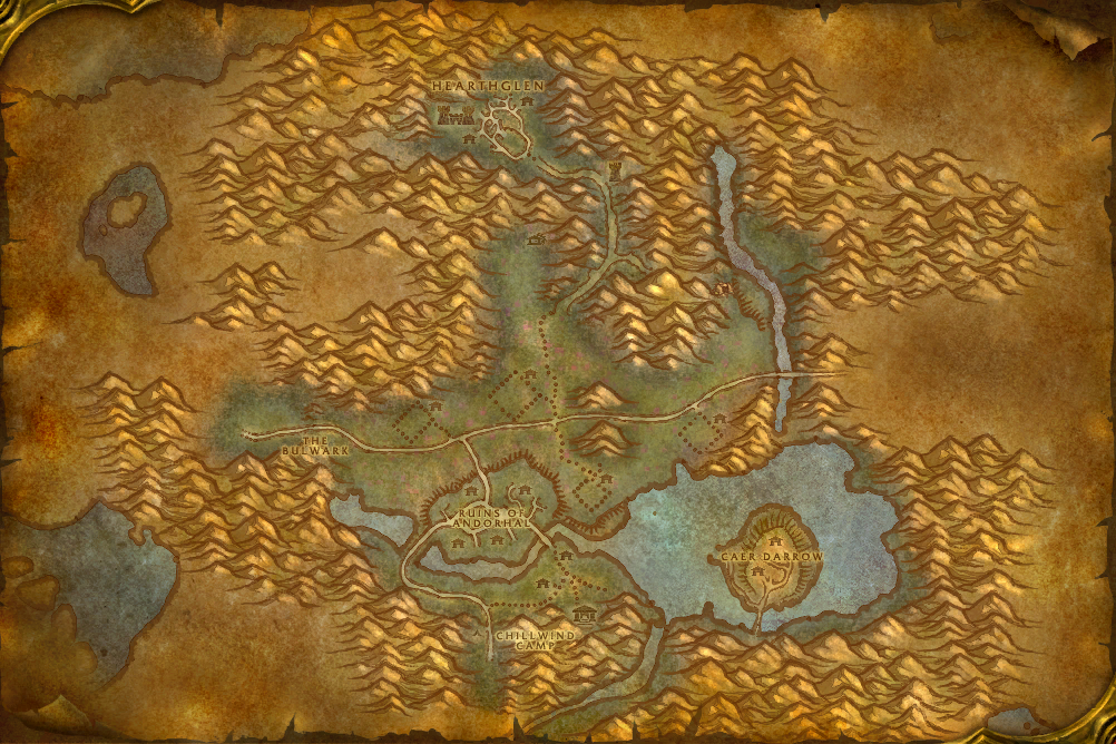 Western Plaguelands local map